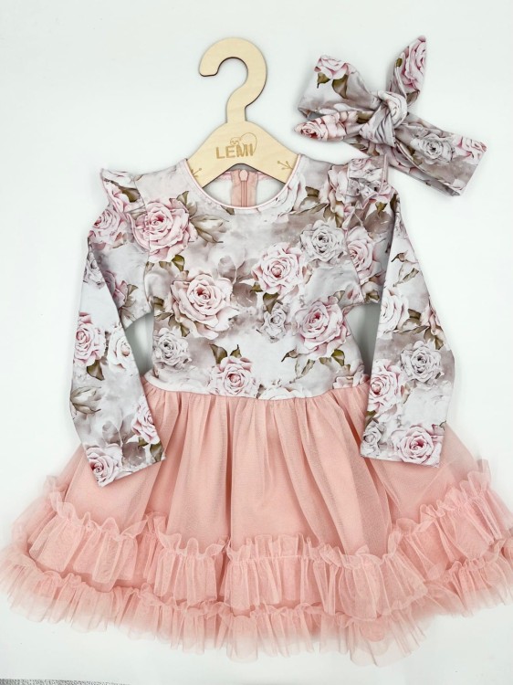 Sukienka dziewczęca wizytowa z opaską