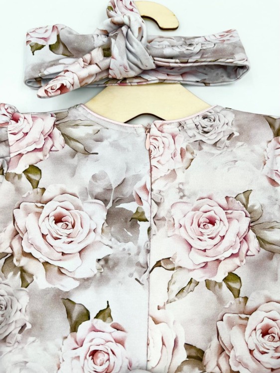 Sukienka dziewczęca wizytowa z opaską