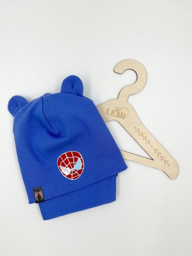 Komplet prążek czapka plus komin Spiderman