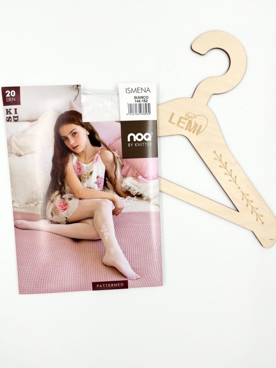 Rajstopy białe KOMUNIA Knittex Ismena 20 DEN