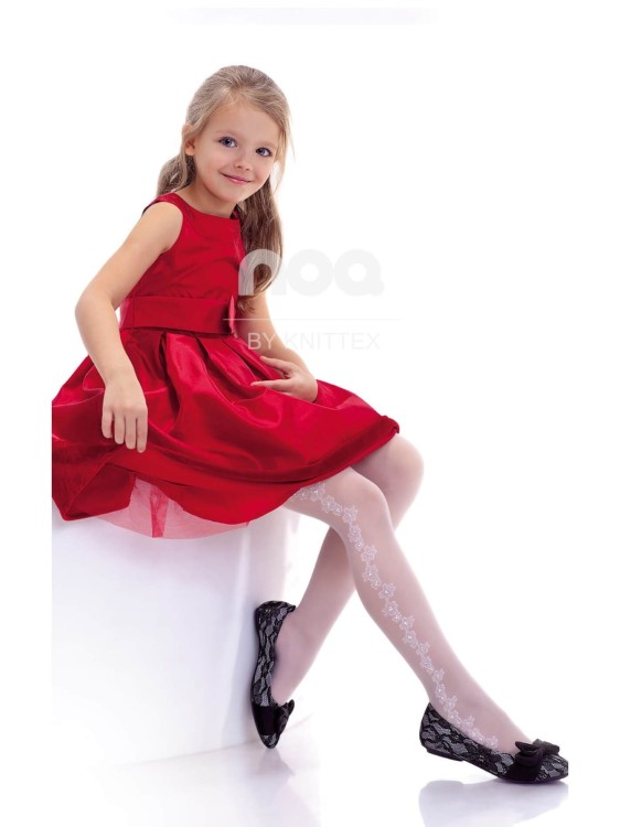 Rajstopy białe KOMUNIA Knittex Jasmina 20 DEN