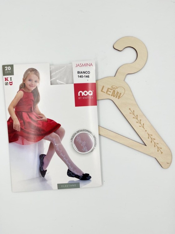 Rajstopy białe KOMUNIA Knittex Jasmina 20 DEN