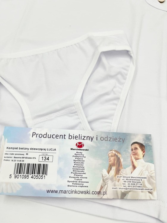 Komplet bielizny dziewczęcej komunijnej Marcinkowski