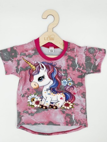 T-shirt dziewczęcy jednorożec
