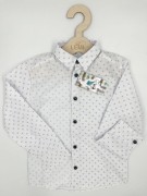 Koszula chłopięca biała wzorek