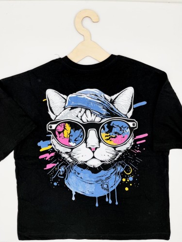 T-shirt dziewczęcy KOT