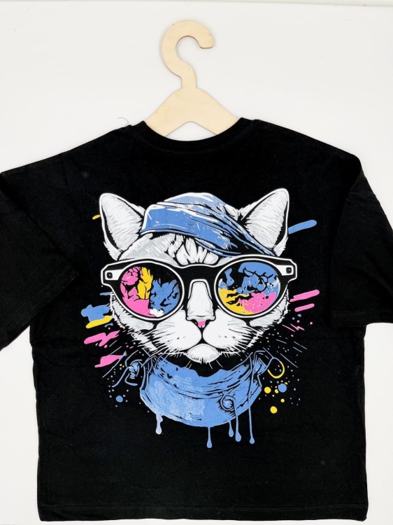 T-shirt dziewczęcy KOT