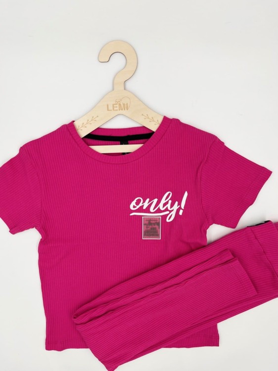 Top dziewczęcy prążek