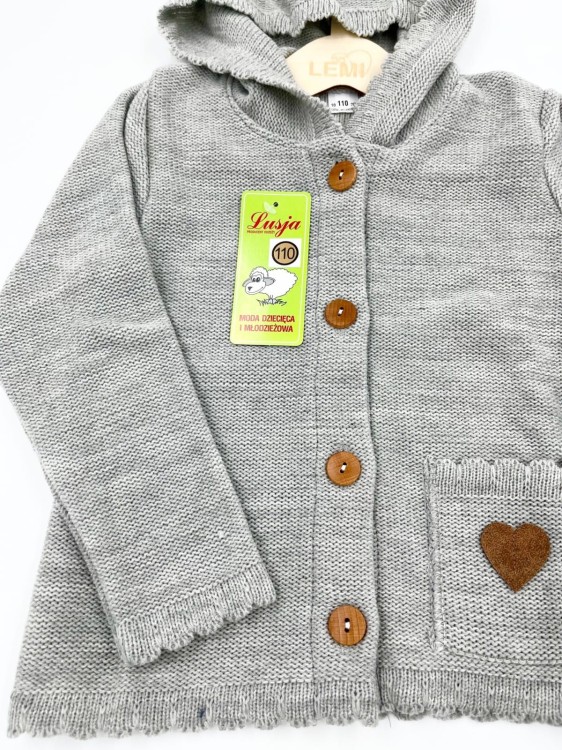 Sweter dziewczęcy Serce Lusja