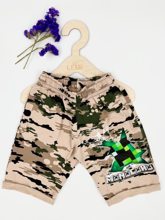 Szorty chłopięce moro Minecraft