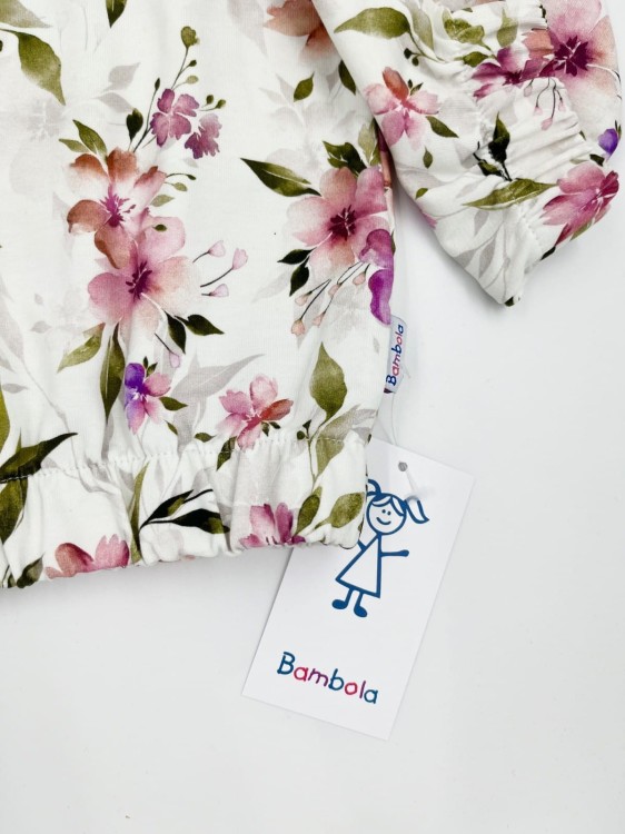 Bluza dziewczęca KWIATKI RÓŻ Bambola