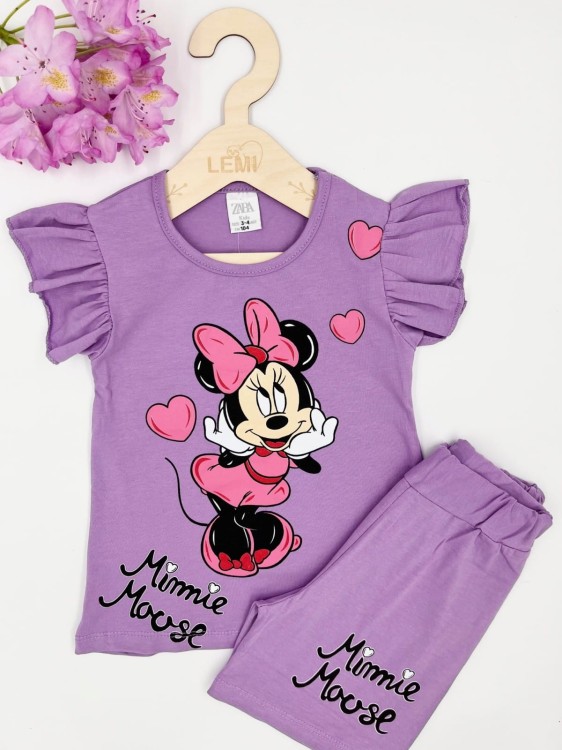 Komplet dziewczęcy t-shirt i spodenki Myszka Minnie