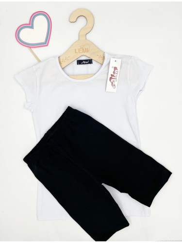 T-shirt biały dziewczęcy Alan