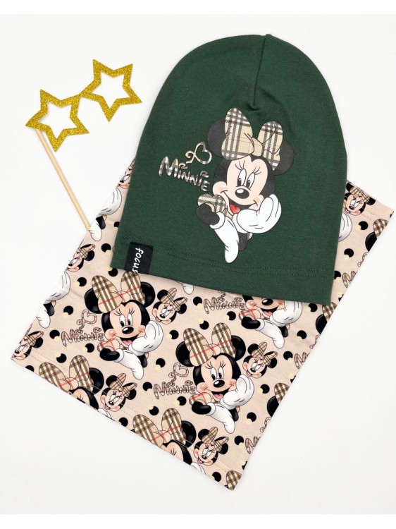 Komplet czapka plus komin Myszka Minnie
