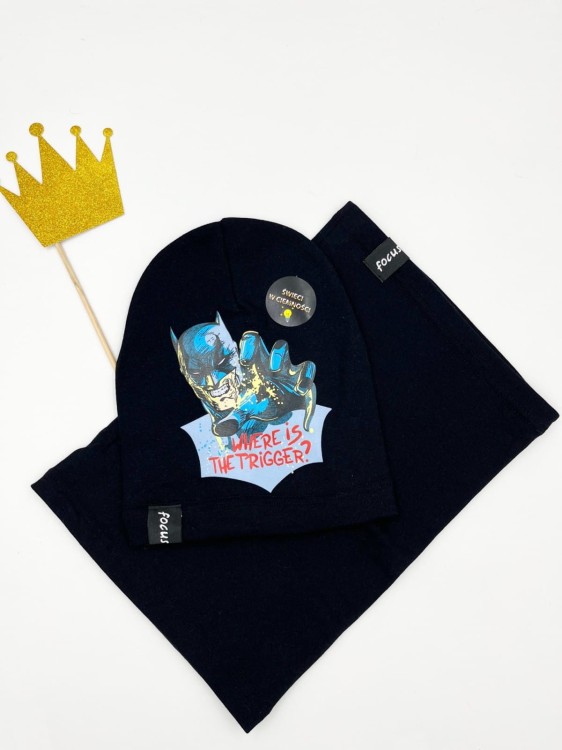 Komplet czapka plus komin BATMAN