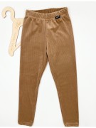 Legginsy dziewczęce welur prążek Lambda