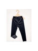 Legginsy dziewczęce welur prążek Lambda