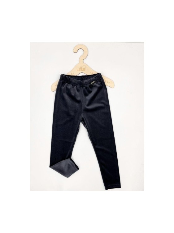 Legginsy dziewczęce welur prążek Lambda