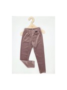 Legginsy dziewczęce welur prążek Lambda