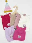 Komplet czapka plus chusta prążek 42/44 KOT