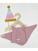 Komplet czapka plus chusta prążek 42/44 KOT