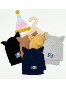 Komplet czapka plus chusta prążek KOT