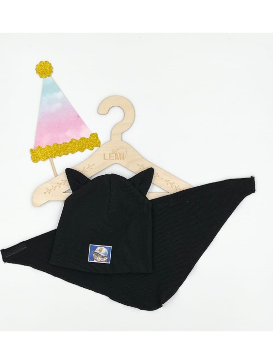 Komplet czapka plus chusta prążek KOT