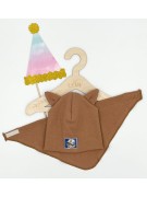 Komplet czapka plus chusta prążek KOT