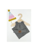 Komplet czapka plus komin prążek USZKI TK