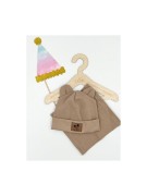 Komplet czapka plus komin prążek USZKI TK