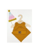 Komplet czapka plus komin prążek USZKI TK