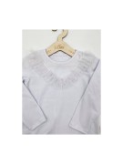 Bluzka dziewczęca biała PEREŁKI AIPI