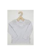 Bluzka dziewczęca biała PEREŁKI AIPI