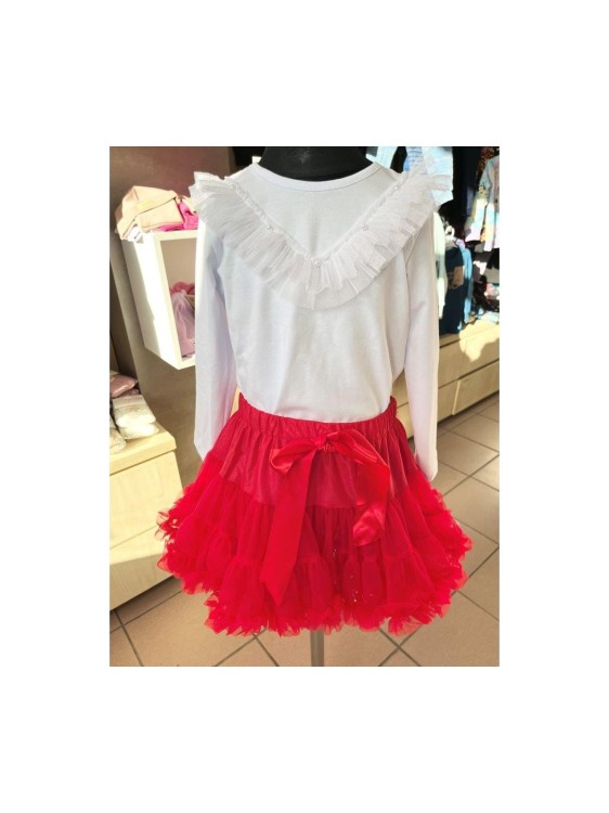 Spódniczka tiulowa czerwona dla dziewczynki Tutu