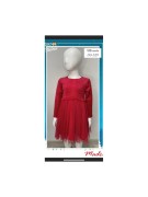 Welurowa sukienka z tiulem Madżi