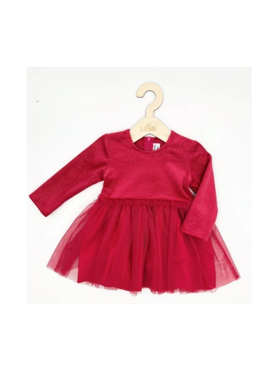 Welurowa sukienka z tiulem Madżi