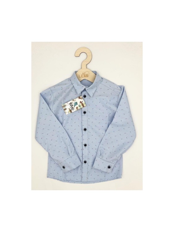 Koszula chłopięca niebieska wzorek MARWA