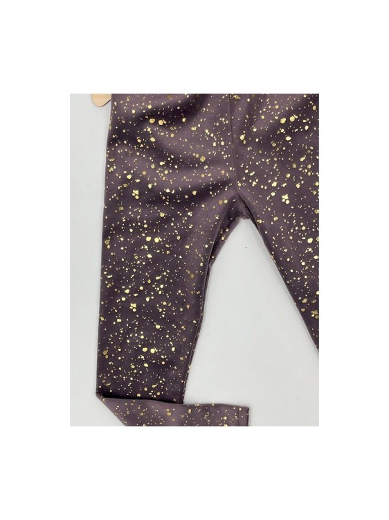 Legginsy welurowe z świecącymi drobinkami Lambda