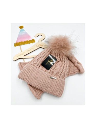 Komplet dziewczęcy na polarze czapka plus komin II Gracek 4-6 lat