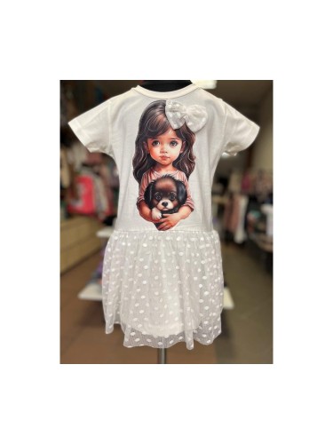 Sukienka dziewczęca krótki rękaw DZIEWCZYNKA