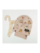 Komplet bawełniany czapka plus komin Pusheen  świeci w ciemnościPanPan 3-7 lat