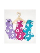 Legginsy bawełniane w kwiatki Lambda