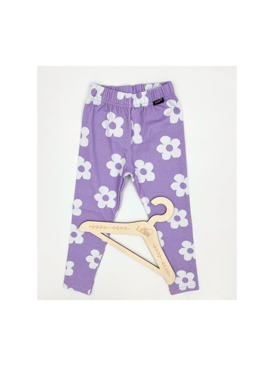 Legginsy bawełniane w kwiatki Lambda