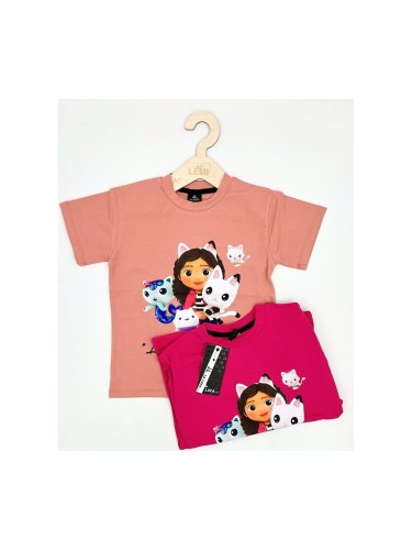 T-shirt dziewczęcy Koci domek Gabi