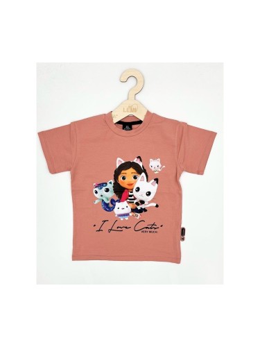 T-shirt dziewczęcy Koci domek Gabi