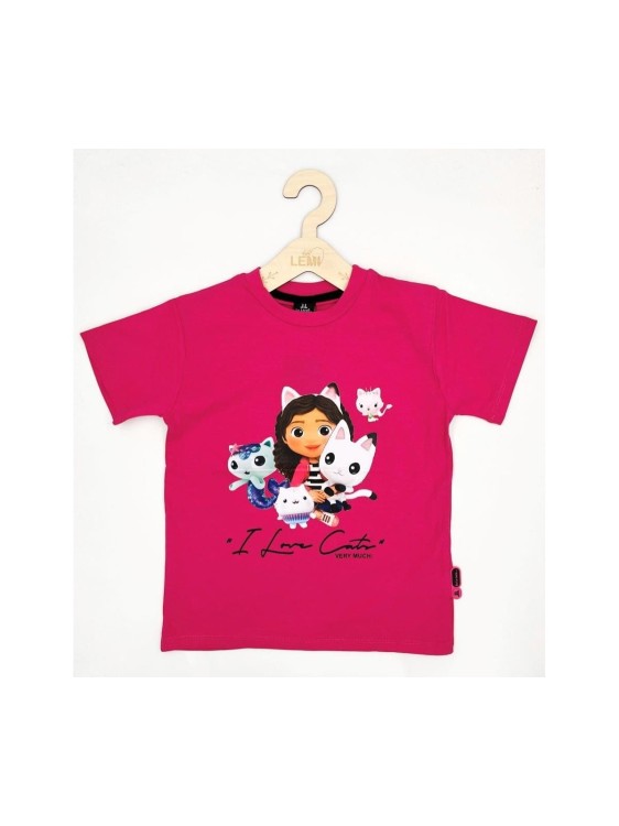 T-shirt dziewczęcy Koci domek Gabi