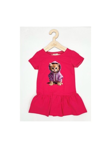 Sukienka dziewczęca KOTEK na krótki rękaw