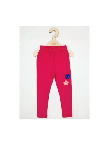 Legginsy dziewczęce z pluszowym kwiatkiem Dresmoda