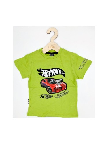 T-shirt chłopięcy WYSCIGÓWKA ze świecącą diodą LIDMAR