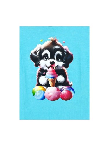 T-shirt dziewczęcy PIES NEON II